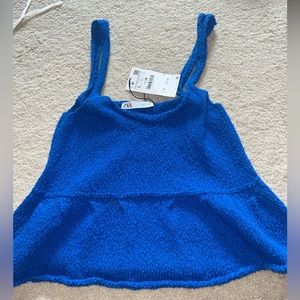 Blue Zara tank with tags! Brand new size L